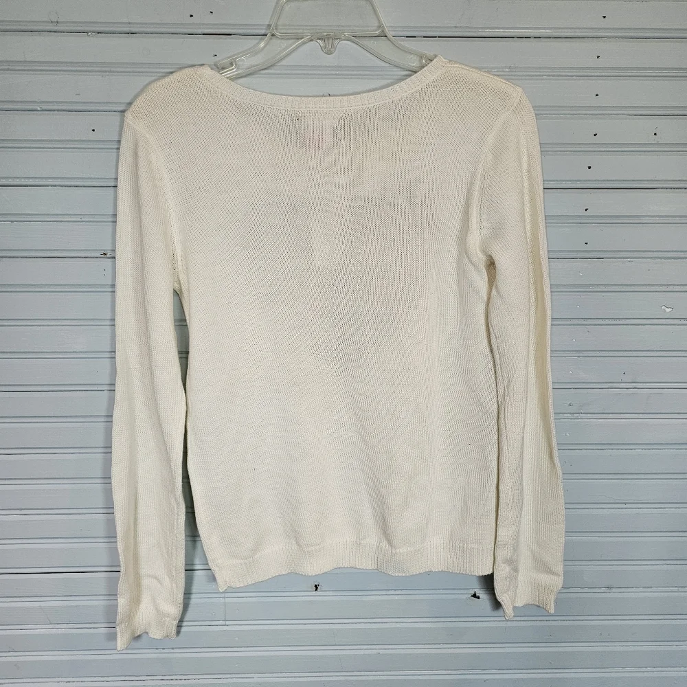 NWT The Children's Place White Gray Pink Heart Sweater Girl's Size 14 XL